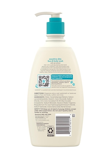 Aveeno Kids Hassas Ciltler İçin Yüz Ve Vücut Şampuanı 532ml