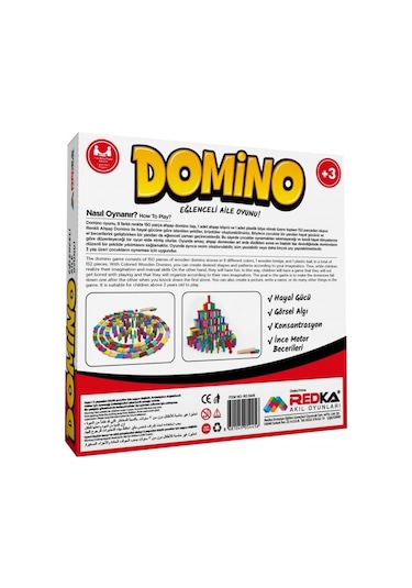 4456 Renkli Ahşap Domino
