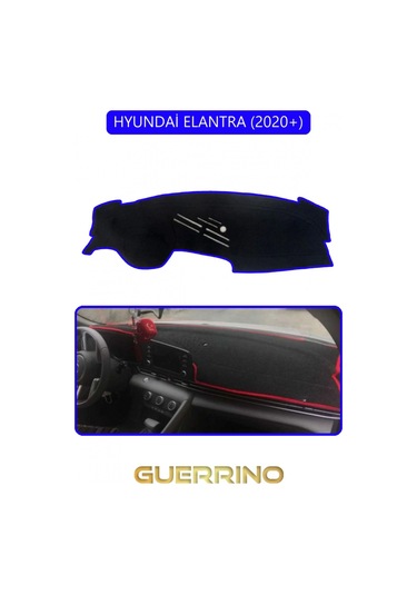 Hyundai Elantra 2020+torpido Koruma Halısı Mavi Kenar 1 Adet