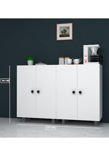 Çok Amaçlı Dolap Kiler Dolabı 137 Cm