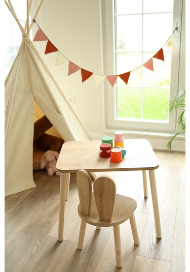 The Kids 1 Masa + 1 Sandalye (Çocuklar için Yaz-Sil Montessori Aktivite ve Etkinlik Masa Sandalye Takımı