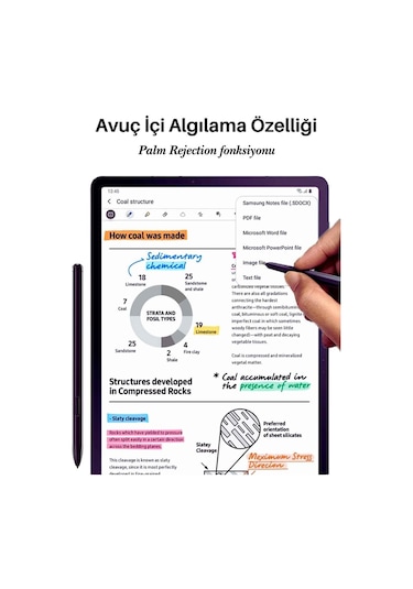 Galaxy Tab S6 Lite 2024 Tablet Uyumlu Spen Dokunmatik Tablet Kalemi Siyah