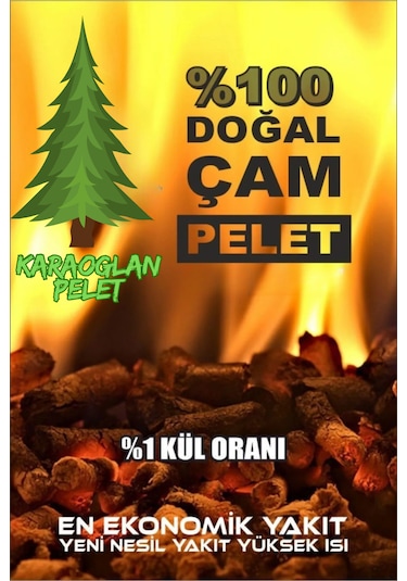 Pelet Sobası Yakıtı %100 Doğal Çam Peleti Yüksek Verim 15 Kg