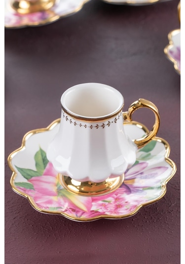 Acar Sofiya 6 Kişilik Kahve Fincanı Takımı - 90 Ml