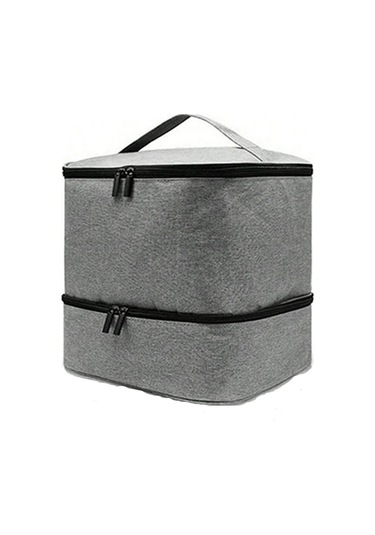 Reedark Üç Bölmeli Tırnak Çözümleme Seti, 30'lu Tırnak Boyası Depolama, Ağlı Cep, Taşınabilir El Çantası, Su Geçirmez Pu Kumaş, Gri Gri