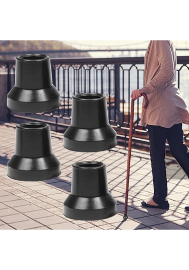 Suntek 4 Adet Koltuk Değneği İpuçları Siyah-16mm-delik