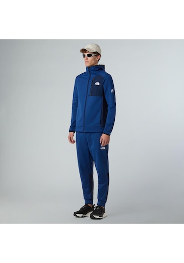 The North Face Erkek Mountain Athletics Tam Boy Fermuarlı Kapüşonlu Polar Ceket Nf0a8dy78z41 Mavi