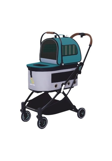 Eurodog Katlanabilir Köpek Arabası Yeşil 67x49x99c