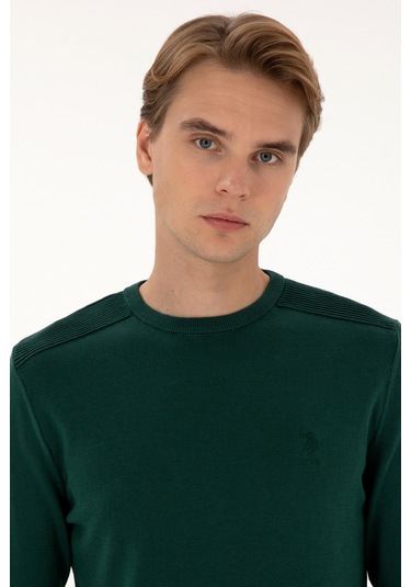 U.s. Polo Assn. Erkek Yeşil Kazak /triko 50307779-vr054 Yesıl
