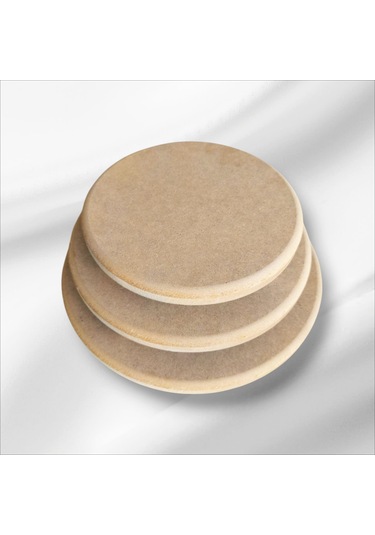 Ahşap Boyanabilir-ham Mdf- Üç Ayaklı Yuvarlak 3lü Sunumluk Takımı