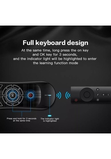 Trendooze Wechip Uzaktan R2 Mouse Kumanda Klavye Kablosuz Air Xd