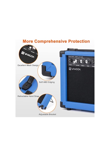 Vangoa Ga10bl 10 Wat Elektro Gitar Amfisi Mavi