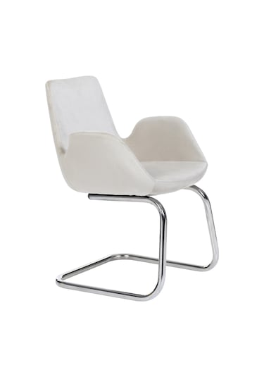 Markaelz Krom Metal Ayaklı Bekleme Koltuğu Pescado Bej