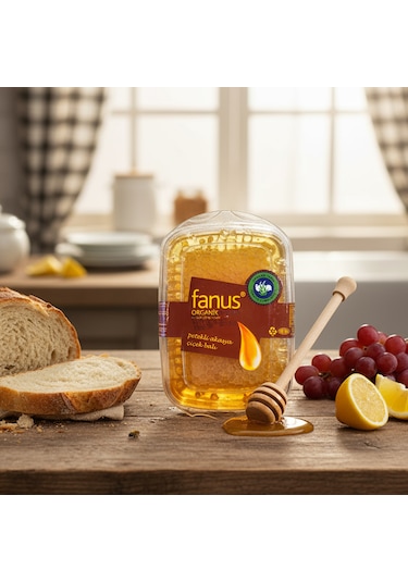 Fanus Organik Petekli Çiçek Balı 220 Gr