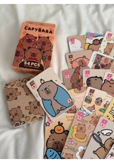 İskambil Kağıdı Capybara Poker Oyun Kartı 54 Adet İskambil Destesi