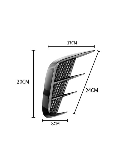 Evrensel Araba Çamurluğu Yumuşak Tutkal Dekoratif Araba Çıkartmaları, Renk: Karbon Fiber