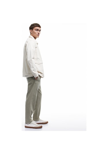 Koton Cep Detaylı Pamuklu Straight Fit Beli Bağcıklı Gabardin Pantolon Haki 6wam40045hw Haki