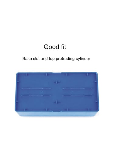 Sones Ev Tipi İstiflenebilir Yapı Taşı Düzenleyici Öğrenci Masaüstü Plastik Saklama Kutusu, Model: Kare Sarı Diğer