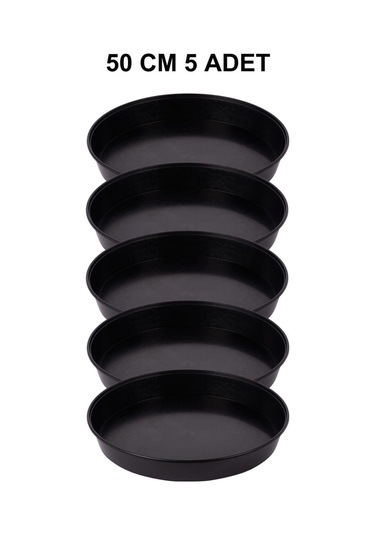 Grow Wizard Yuvarlak Saksı Altlığı 50 Cm 5 Adet Siyah