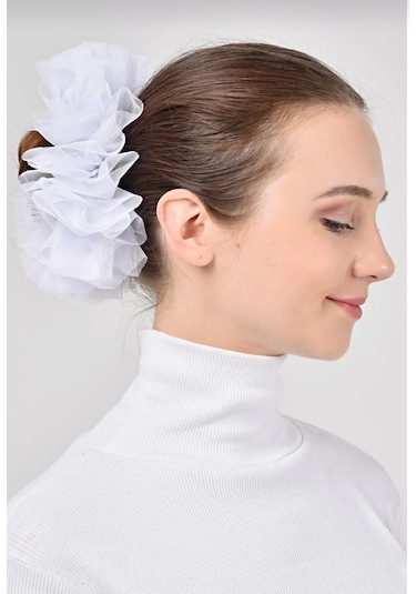 Ultra Konfor Modeli Kaymaz Terleme Yapmaz Tesettür Şal Eşarp Içi Tüllü Lastikli Topuz Tokası Kırmızı - 2li Siyah