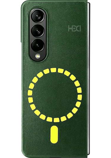 Samsung Galaxy Z Fold 3 Kılıf Hbc-156 Forum Magneticsafe Kapak - Koyu Yeşil