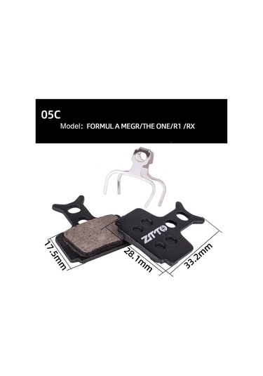 2 Çift Ztto Bisiklet Disk Fren Balataları Dağ Bisikleti Yarı Metalik Reçine Fren Balataları, Model: Ms-05c Siyah