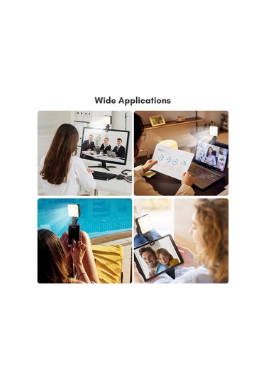 Andoer W64rgb Mini Cep Telefonu Klipsli Rgb Video Işığı Siyah Siyah