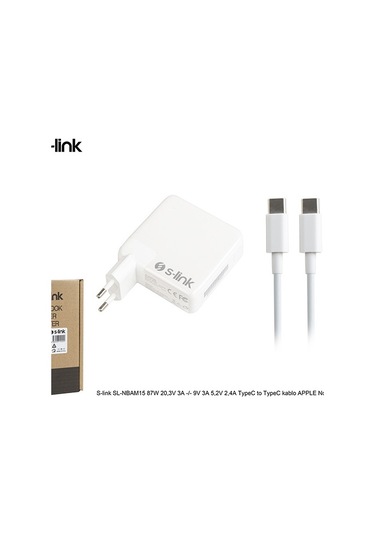 S-link Sl-nbam15 87w 20,3v 3a -/- 9v 3a 5,2v 2,4a Typec To Typec