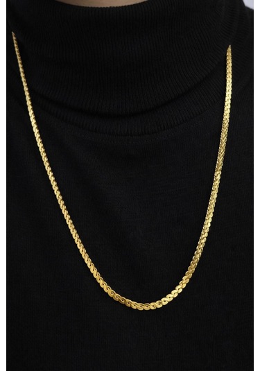 14k Arpa Zincir Kolye 60 Cm - Kadın Kolye Altın