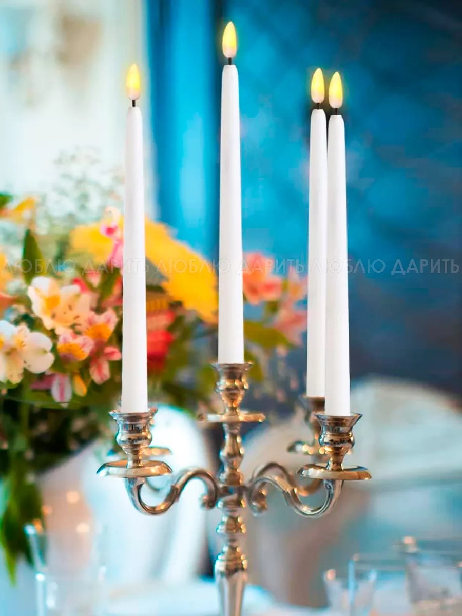 Lublu Darit' Pilli Led Mumlar 6 Adet, Titreşimli 200044584 Beyaz