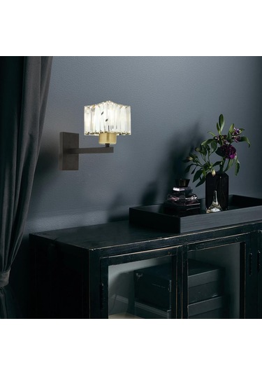 Britney Eskitme Kristal Taşlı Duvar Lambası Yatak Odası-Yatak Baş Eskitme