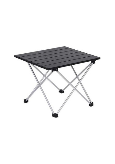Bloomnest Siyah Siyah Sehpası Küçük Boy, Portatif Piknik Mekan Masası, Kamp İç/dış Barbekü Alüminyum 57x41x40cm 25kg & - Nd Siyah Siyah