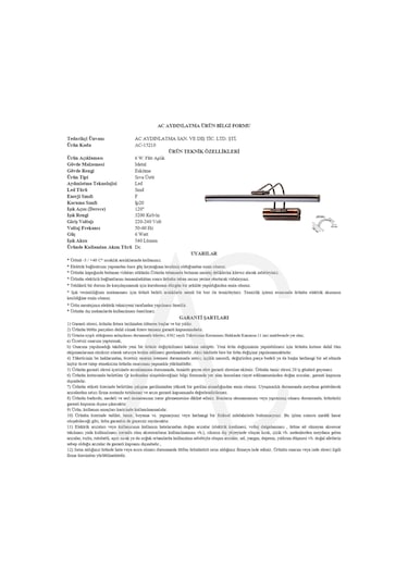 6w Eskitme Flüt Aplik 3200k Sarı Işık Sarı