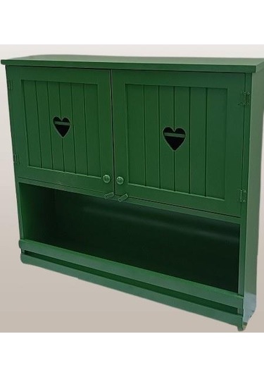 Hobi Adn 90356 Mutfak Dolap Terek Kalp Kapaklı Ahşap Mdf Parlak Yeşil El Yapım