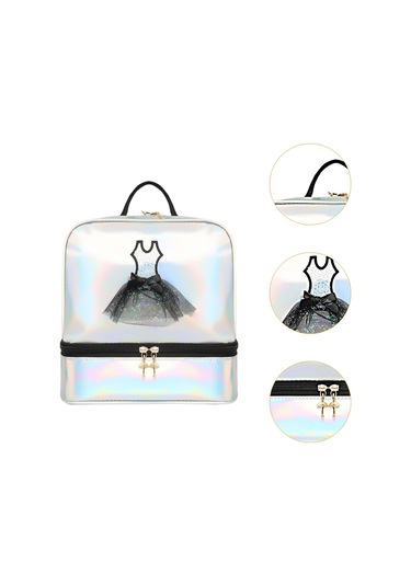 Suntek Bale Dans Sırt Çantası Günlük Spor Jimnastiği Için Gümüş