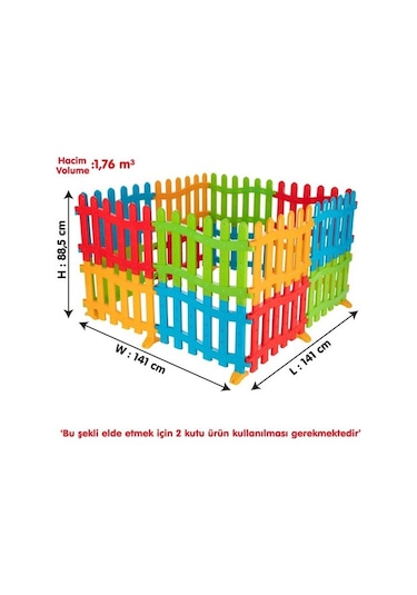 Pilsan Handy Çit 06-192 Top Havuzu ve Oyun Alanı Çiti 8 Parça