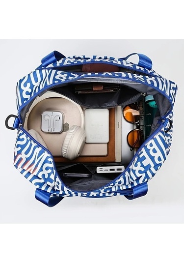 Sandwich Motion003 Siyah Zebra Desenli Dayanıklı Spor Çanta, Ayakkabı Bölmesi Siyah