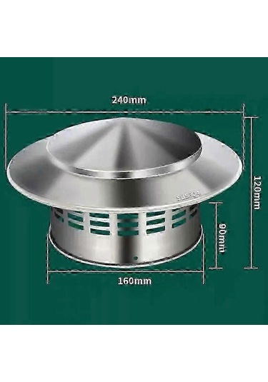 Paslanmaz Çelik Baca Kapağı Yağmur Başlığı Soba Boruları İçin Paslanmaz Çelik Izgara - İyi 160 Mm Diğer