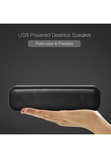 Moveevo Hk-5008 Usb Beslemeli Mini Hoparlör - 3wx2 Subwoofer, Plug & Play, Bilgisayar/dizüstü Uyumlu, Siyah