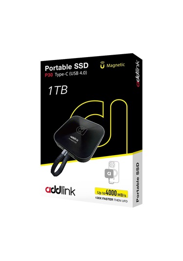 Addlink P30 1tb 4000-3600 Mb/s Usb 4.0 40gbps Type-c Portable Taşınabilir Ssd Ad1tbp30b4k