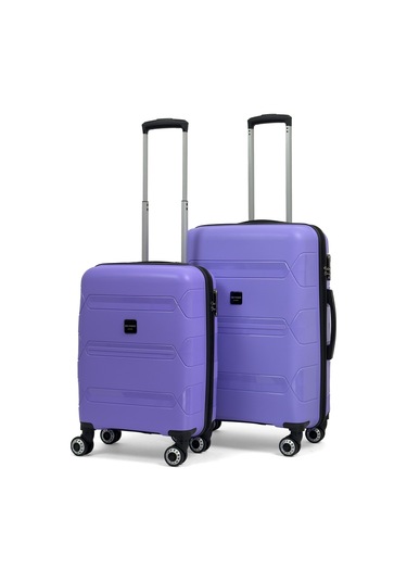 Lucas Polipropilen Kırılmaz Valiz, Kabin Boy&orta Boy Mor