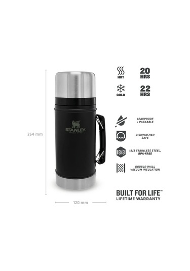 Stanley Klasik Yemek Termosu 0.94 Lt - Siyah