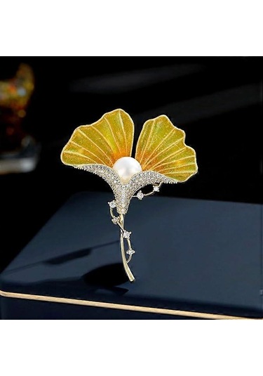 1 Adet Kadın Kristal Yapay Elmas Broşlar Zarif Yaprak Çiçek İğneleri Broş Kostüm Takı Broşlar Hediyeler Çok Renkli