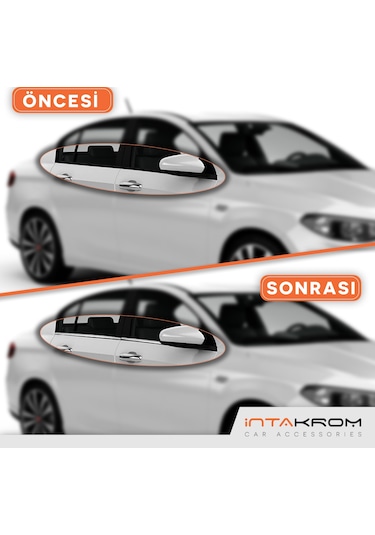 İntakrom Fiat Egea 2015 ve Üzeri Krom Cam Çıtası 4 Parça