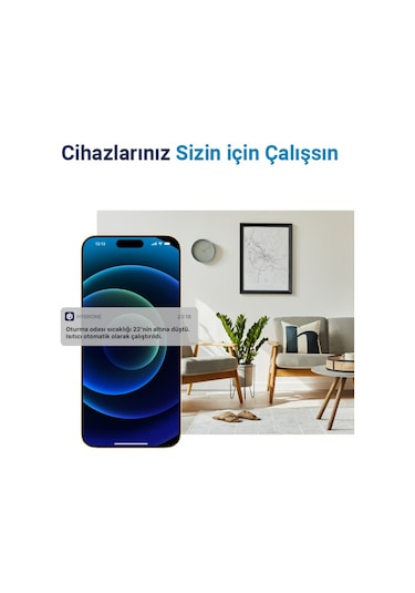 Hybrone Akıllı Wi-fi Lcd Ekranlı Sıcaklık Ve Nem Sensörü