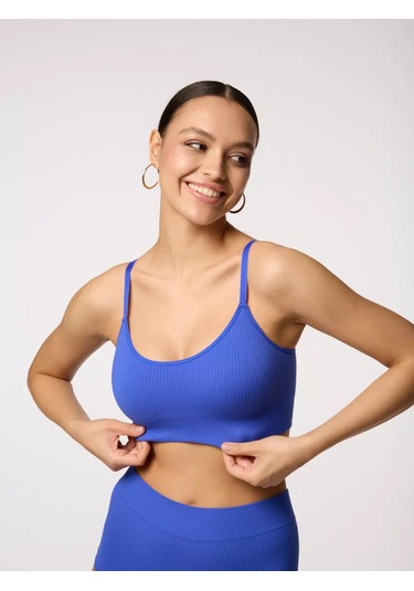 Alla Buone Dikişsiz Üst 215274518 Mavi