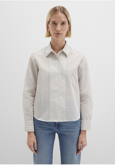Mavi - Çizgili Ekru Gömlek 1211353-91345 Ekru