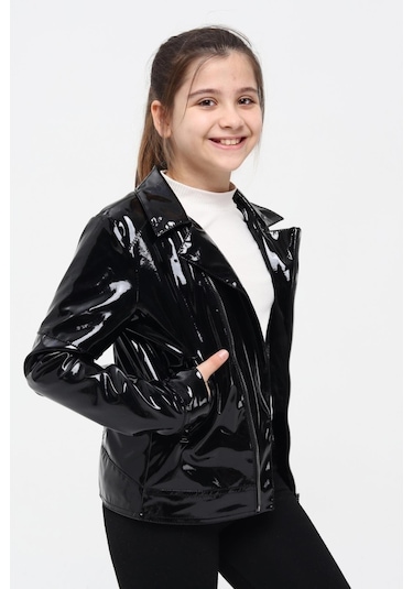 Benitto Kids Kız Çocuk Deri Ceket 51262-rugan