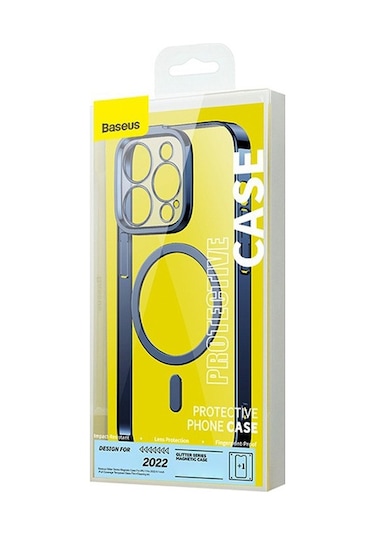 Baseus Glitter Apple Uyumlu iPhone 14 Pro Max 6.7 Magsafe Silikon Kılıf + Tempered Ekran Koruyucu Set