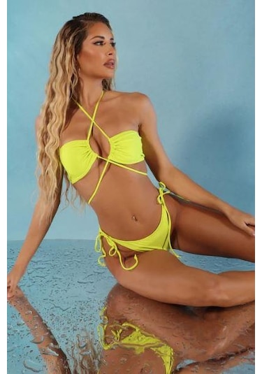 Deep Beach Bağlama Detaylı Bikini Takım Db200780bt 001